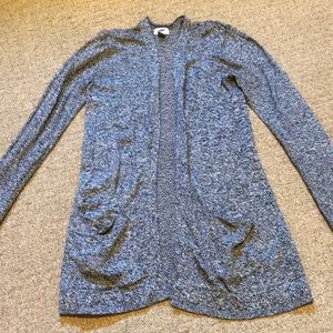 Old Navy blue and white open longline cardigan med